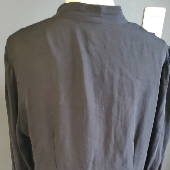 Venezia Sleek Black Silk  Shirt 14/16 - Picture 6 of 11